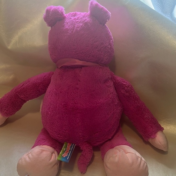 Vibrant Pink and Purple Plush Pig Toy - Picture 5 of 9